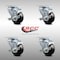 Service Caster 3 Inch SS Hard Rubber Wheel Swivel Top Plate Caster Set with Brake SCC SCC-SS20S314-HRS-TLB-4 - alternate 2